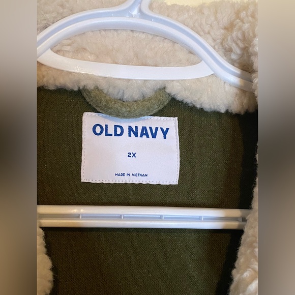 Size 2x Old Navy Soft Brushed Shearling Trim Jacket - Picture 2 of 9